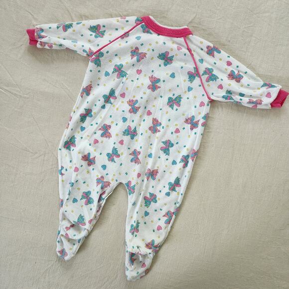 Vintage Bows Footed Pjs 3-6 months - Picture 8 of 8